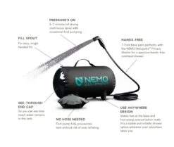 NEMO EQUIPMENT Douche Nemo Helio -Randonnée Camping Magasin douche portable camping nemo helio