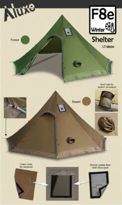 Luxe Outdoor Winter Shelter F8e 7 Luxe Outdoor Winter Shelter F8e -Randonnée Camping Magasin tipi luxe outdoor winter shelter f8e 05